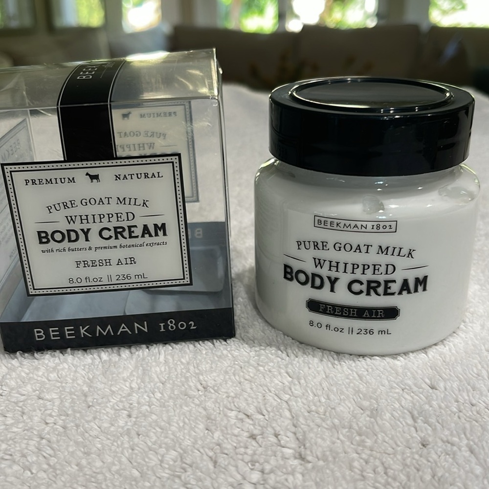 NIB Beekman 1802 Pure Goat Milk Whipped Body Cream 8.0 fl.oz Fresh Air